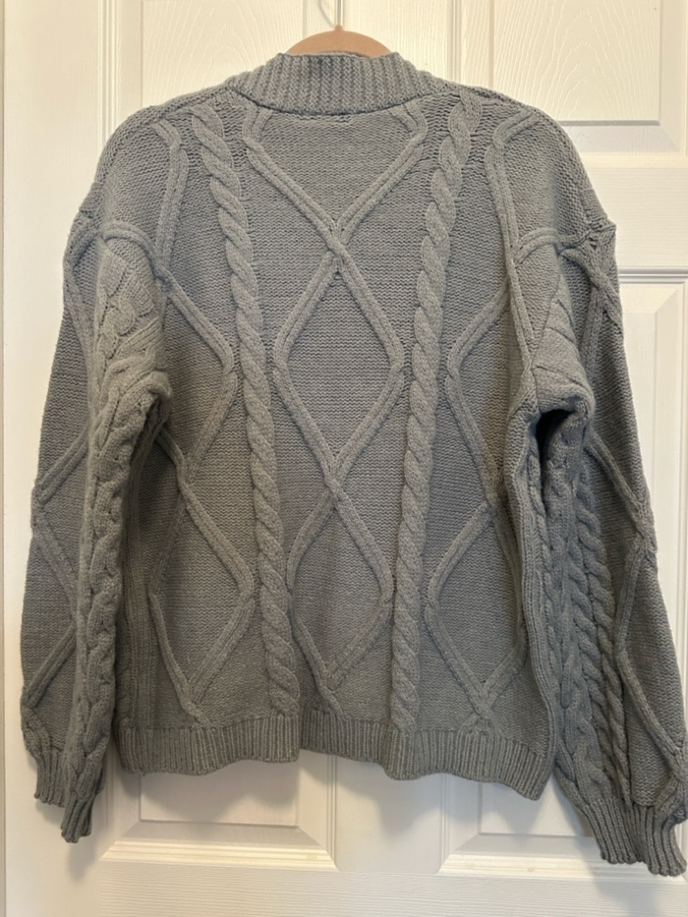 Ttpd Light Gray Cable Knit Button-Front Cardigan - image 2